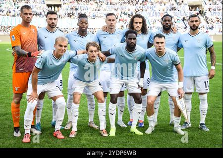 Rome, Italie. 27 octobre 2024. Équipe de Lazio Rome lors du championnat italien Serie A match de football entre SS Lazio et Gênes CFC le 27 octobre 2024 au Stadio Olimpico à Rome, Italie - photo Matthieu Mirville (M Insabato)/DPPI crédit : DPPI Media/Alamy Live News Banque D'Images