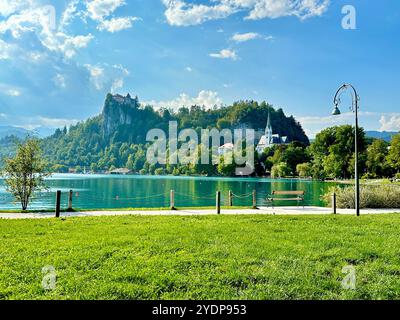 La photo montre un château médiéval slovène, mettant en valeur ses détails architecturaux. Banque D'Images