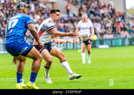 Wigan, UK.27th octobre 2024. ABK Beer England v Samoa International test Series 2024. Crédit Paul Whitehurst/PBW Media/Alamy Live News Banque D'Images