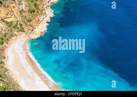 Cala del Moraig vue de Mirador del Moraig, El Poble Nou de Benitaxell, Alacant Alicante, Communauté Valencienne, Espagne Banque D'Images