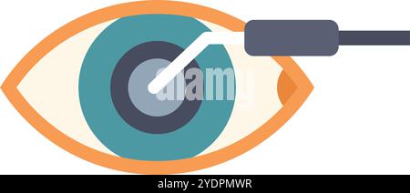 Le laser est utilisé pour effectuer une chirurgie oculaire au laser pour corriger la vision Illustration de Vecteur