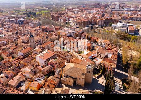 Photo de drone d'Aranda de Duero, Espagne Banque D'Images