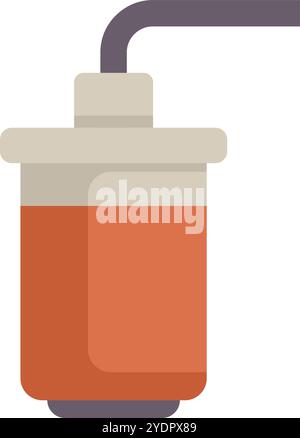 Icône de pièce de voiture représentant un filtre à air, indispensable pour protéger le moteur en filtrant les contaminants Illustration de Vecteur