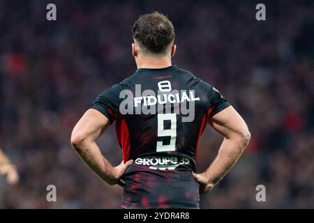 Toulouse, France. 27 octobre 2024. Antoine Dupont lors du match du championnat de France Top 14 de rugby à xv opposant le stade Toulousain et le RC Toulon le 27 octobre 2024 au stade de Toulouse - photo Nathan Barange/DPPI crédit : DPPI Media/Alamy Live News Banque D'Images