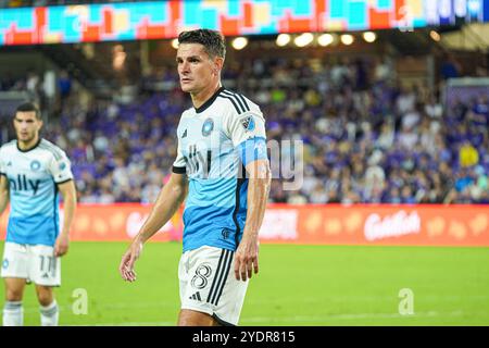 Orlando, Floride, États-Unis, 27 octobre 2024, milieu de terrain du Charlotte FC Ashley Westwood #8 au stade Inter&Co. (Crédit photo : Marty Jean-Louis/Alamy Live News Banque D'Images