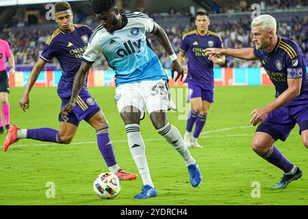 Orlando, Floride, États-Unis, 27 octobre 2024, Patrick Agyemang, joueur du Charlotte FC #33 au stade Inter&Co. (Crédit photo : Marty Jean-Louis/Alamy Live News Banque D'Images