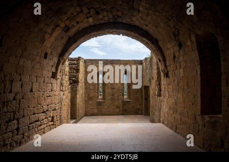 Le château de Loarre, château roman et abbaye près de la ville du même nom, province de Huesca dans la région autonome d'Aragon en Espagne. C'est l'un des Banque D'Images