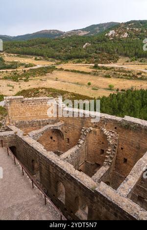 Le château de Loarre, château roman et abbaye près de la ville du même nom, province de Huesca dans la région autonome d'Aragon en Espagne. C'est l'un des Banque D'Images