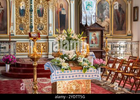 Wlodawa, Pologne 21 septembre 2024 Église orthodoxe de la Nativité de la Bienheureuse Vierge Marie Banque D'Images