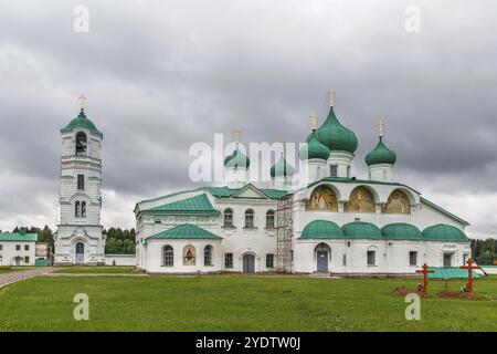 Le monastère Alexandre-Svirsky est un monastère orthodoxe de la région de Leningrad, en Russie. Cathédrale de Transfiguration Banque D'Images