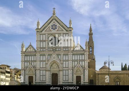 La Basilique di Santa Croce (Basilique de la Sainte Croix) est la principale église franciscaine de Florence, en Italie, en Europe Banque D'Images