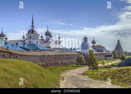 Le monastère de Solovetsky est un monastère fortifié situé sur les îles Solovetsky dans la mer Blanche, Russie, Europe Banque D'Images