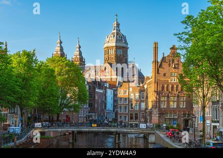 Basilique Saint-Nicolas, Amsterdam, pays-Bas, Europe Banque D'Images