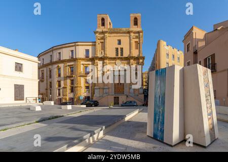 Église de Joseph (Chiesa di San Giuseppe), Agrigente, Sicile, Italie, Méditerranée, Europe Banque D'Images