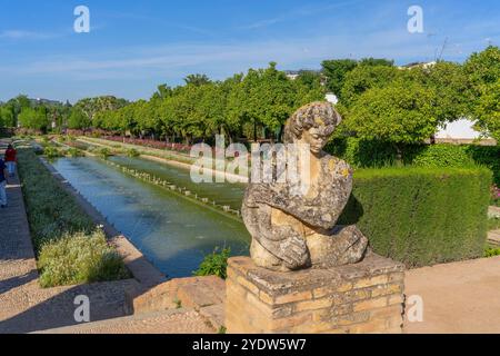 Alcazar de los Reyes Cristianos, Cordoue, Patrimoine mondial de l'UNESCO, Andalousie, Espagne, Europe Banque D'Images