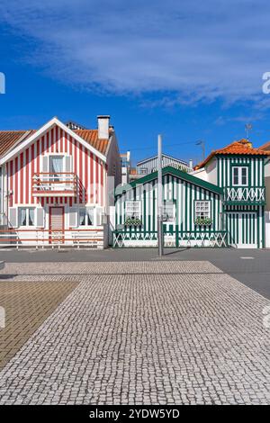 Costa Nova do Prado, Costa Nova, Ria de Aveiro, Aveiro District, Portugal, Europe Banque D'Images