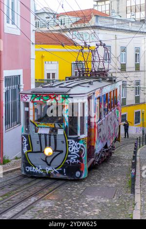 Elevador da Bica, Lisbonne, Portugal, Europe Banque D'Images