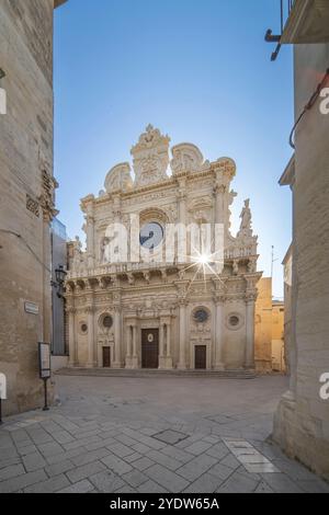 Église de Santa Croce, Lecce, Salento, Pouilles, Italie, Europe Banque D'Images