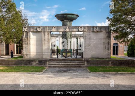 Cimetière, Tresigallo, Emilie-Romagne, Italie, Europe Banque D'Images