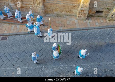 Procession du vendredi Saint, Enna, Sicile, Italie, Méditerranée, Europe Banque D'Images