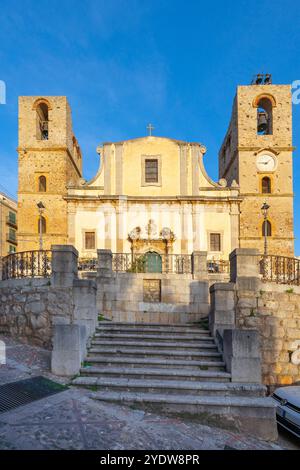 Église de la Santissima Annunziata, Caccamo, Palerme, Sicile, Italie, Méditerranée, Europe Banque D'Images