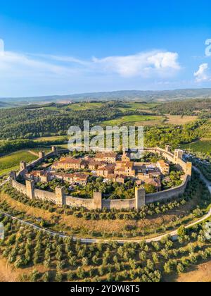 Monteriggioni, Sienne, Toscane, Italie, Europe Banque D'Images