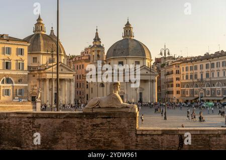 Piazza del Popolo, Rome, Latium, Italie, Europe Banque D'Images