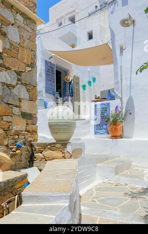 Kastro village, Kastro, Île de Sifnos, Cyclades, Îles grecques, Grèce, Europe Banque D'Images