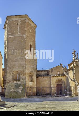 Abbaye de San Pedro el Viejo est un ancien monastère bénédictin dans la vieille ville de Huesca, Aragon, Espagne, Europe Banque D'Images