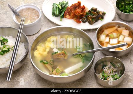 Pugok maison (soupe de morue séchée, nourriture coréenne) Banque D'Images
