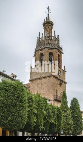 Tour de l'église de Santa Maria la Mayor à Ronda, Espagne, Europe Banque D'Images