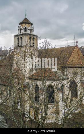 Le Temple de la Madeleine (église de la Madeleine) est situé au pied de la vieille ville de Genève, Suisse, Europe Banque D'Images