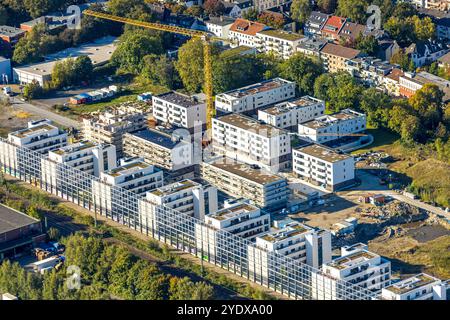 Luftbild, Baustelle Wohnsiedlung Kronprinzenviertel für Neubau von Wohnungen, Am Wasserturm Südbahnhof, Kaiserbrunnen, Dortmund, Ruhrgebiet, Nordrhein-Westfalen, Deutschland ACHTUNGxMINDESTHONORARx60xEURO *** vue aérienne, chantier, Kronprinzenviertel Housing Estate for New Housing, Am Wasserturm Südbahnhof, Kaiserbrunnen, Dortmund, Ruhr area, Rhénanie du Nord-Westphalie, Allemagne ACHTUNGxMINDESTHONORARx60xEURO Banque D'Images