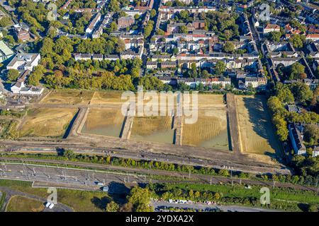 Luftbild, Westfalenhütte Gewerbegebiet, Hoesch Areal, Borsigplatz, Dortmund, Ruhrgebiet, Nordrhein-Westfalen, Deutschland ACHTUNGxMINDESTHONORARx60xEURO *** vue aérienne, zone industrielle de Westfalenhütte, Hoesch Areal, Borsigplatz, Dortmund, région de la Ruhr, Rhénanie du Nord-Westphalie, Allemagne ATTENTIONxMINDESTHONORARx60xEURO Banque D'Images