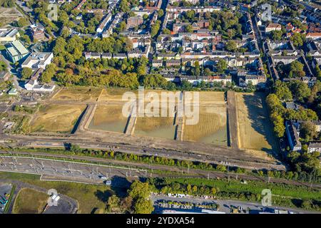 Luftbild, Westfalenhütte Gewerbegebiet, Hoesch Areal, Borsigplatz, Dortmund, Ruhrgebiet, Nordrhein-Westfalen, Deutschland ACHTUNGxMINDESTHONORARx60xEURO *** vue aérienne, zone industrielle de Westfalenhütte, Hoesch Areal, Borsigplatz, Dortmund, région de la Ruhr, Rhénanie du Nord-Westphalie, Allemagne ATTENTIONxMINDESTHONORARx60xEURO Banque D'Images