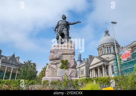 Statue de William Wallace, Union Terrace Gardens, Rosemount Terrace, Aberdeen, Écosse, Royaume-Uni Banque D'Images