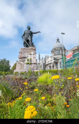 Statue de William Wallace, Union Terrace Gardens, Rosemount Terrace, Aberdeen, Écosse, Royaume-Uni Banque D'Images