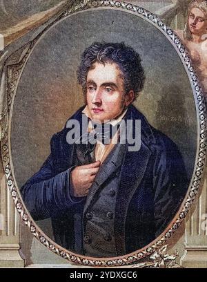 François René de Chateaubriand, 1768-1848. Französischer Politiker und Autor, Historisch, digital restaurierte Reproduktion von einer Vorlage aus dem Banque D'Images