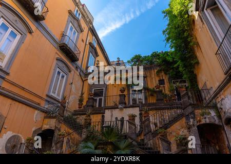 Naples, Italie - 23 mai 2024 : palais Marigliano. Banque D'Images