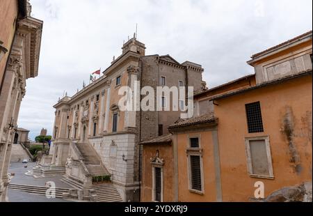 Rome, Italie - 30 mai 2024 : place Campidoglio : chef-d'œuvre de Michel-Ange au cœur de Rome. Banque D'Images