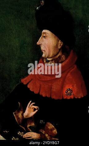 Jean sans peur - Jean I - 1371 - 1419 était un descendant de la famille royale française qui a gouverné l'État bourguignon de 1404 jusqu'à son assassinat en 1419. Il a joué un rôle clé dans les affaires nationales françaises au début du XVe siècle, enlevez les malades mentaux du roi Charles VI et pendant la guerre de cent ans contre le Royaume d'Angleterre. Banque D'Images