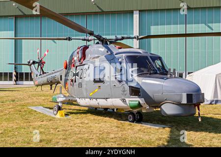 Hélicoptère Westland Super Lynx Mk88A de la marine allemande à la base navale de Nordholz. Allemagne - 14 septembre 2019 Banque D'Images