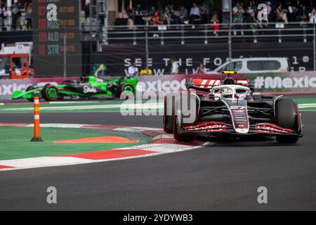 Mexico, Mexique. 26 octobre 2024. Autódromo Hermanos Rodríguez Mexico, Mexique - octobre 26 : #27 Nico Hülkenberg deu) Moneygram Haas F1 Team usa) Haas VF-24 Ferrari, au Grand Prix du Mexique de formule 1 2024, manche 20 du Championnat du monde de formule 1 2024, qui s'est tenu du 25 au 27 octobre 2024 au Autódromo Hermanos Rodríguez à Mexico, au Mexique. (Ian Bundey/SPP) crédit : SPP Sport Press photo. /Alamy Live News Banque D'Images