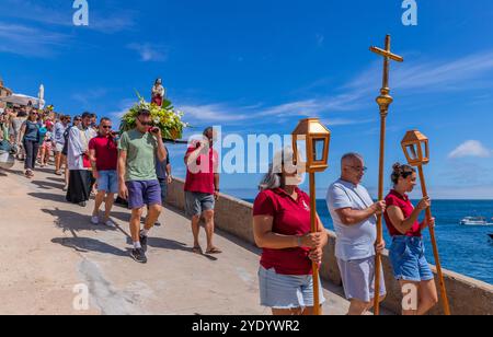 Île de Berlenga, Portugal : 22 juin 2024 : Festival en l'honneur de Saint Jean Baptiste, sur l'île de Berlenga, Peniche. Portugal Banque D'Images