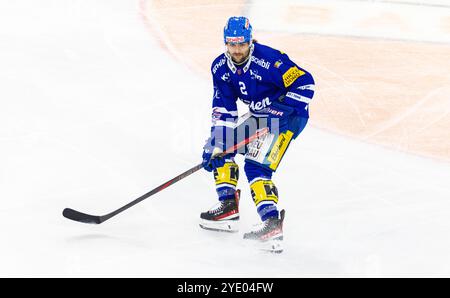 Kloten, Suisse, 5 octobre 2024 : #2 Thomas Gregoire, défenseur EHC Kloten. (Photo Andreas Haas/dieBildmanufaktur) Banque D'Images