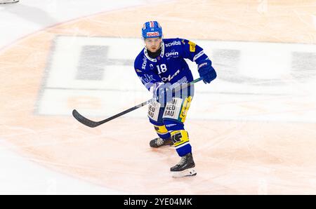 Kloten, Suisse, 5 octobre 2024 : #18 Dario Sidler, défenseur EHC Kloten. (Photo Andreas Haas/dieBildmanufaktur) Banque D'Images