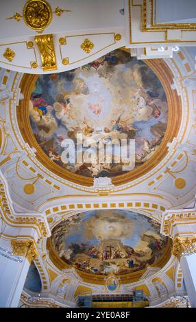 L'église du monastère de préparMartin , Abbaye de Wiblingen en Allemagne Banque D'Images