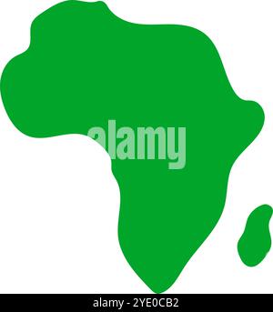 Icône de carte du continent africain simple. Vecteur modifiable. Illustration de Vecteur