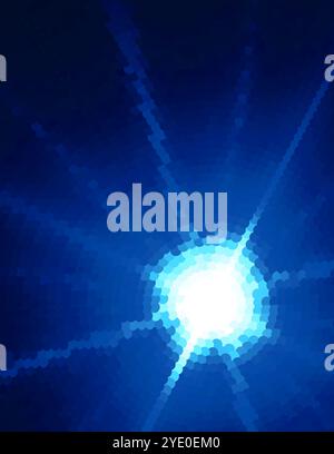 Motif abstrait en pointillés bleu foncé avec cercle d'étoile. Arrière-plan graphique Banque D'Images