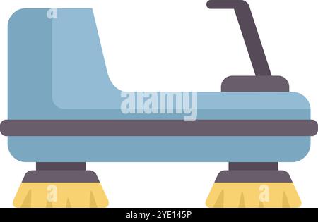 Équipement de nettoyage professionnel, machine à récurer le sol pour le service d'entreprise de nettoyage Illustration de Vecteur